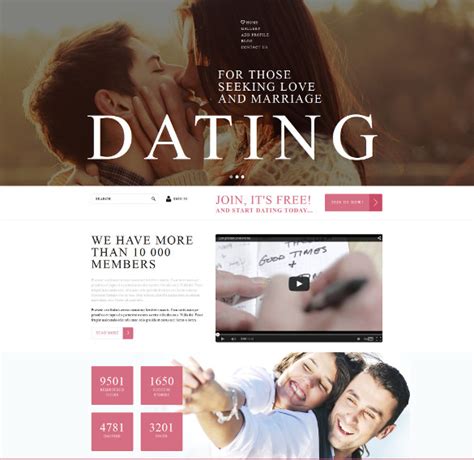 dating website template html